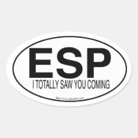 ESP Funny Euro Oval Decal Style Slogan 