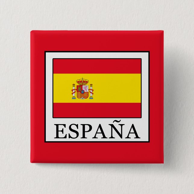 España 15 Cm Square Badge (Front)