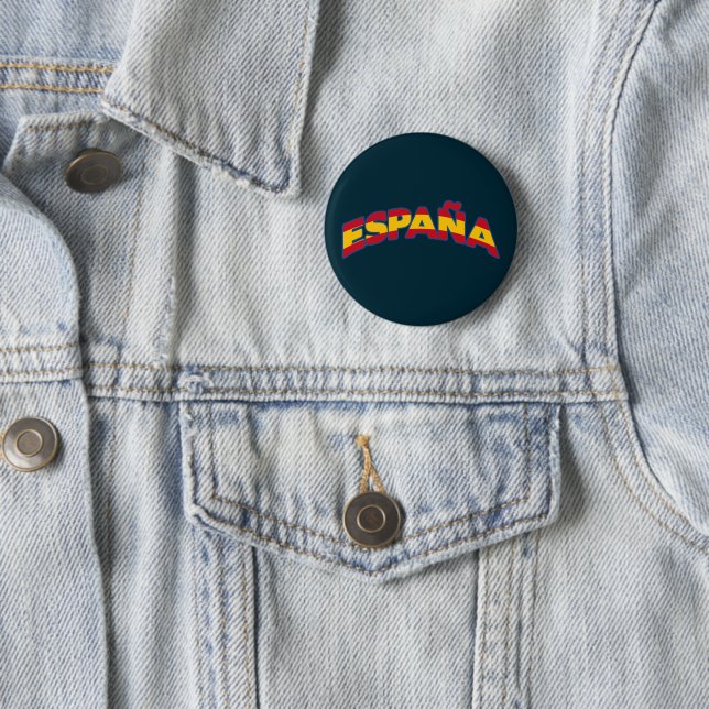 España 1 6 cm round badge (In Situ)