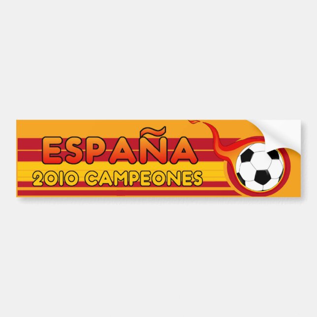 Espana 2010 Campeones Soccer Bumper Sticker (Front)