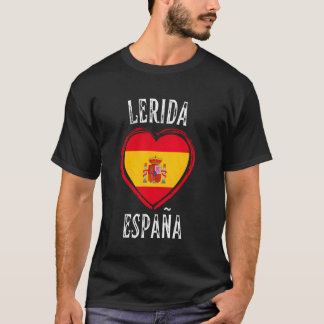 España Flag Heart Lerida City T-Shirt