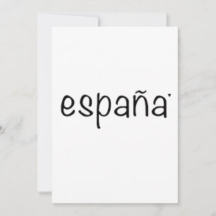 Espãna - minimalistic typography card