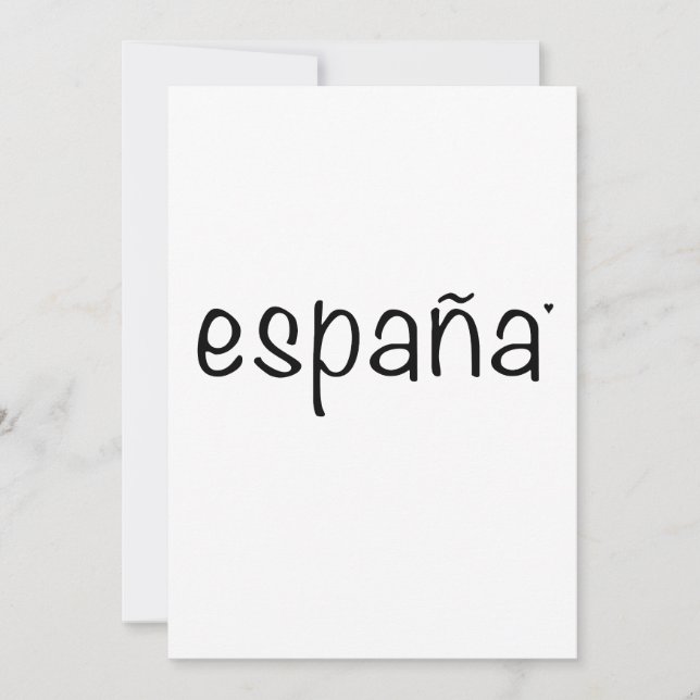 Espãna - minimalistic typography card (Front)
