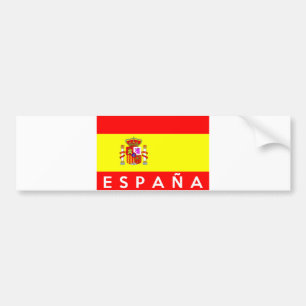 espana spain flag country spanish text name bumper sticker