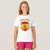 Espana Spain Flag Shield T-Shirt