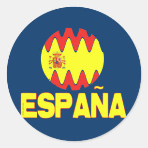 Espana Spain La Furia Roja Futbol Classic Round Sticker