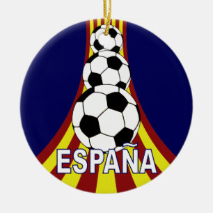 Espana Spain Soccer Fútbol Ceramic Tree Decoration