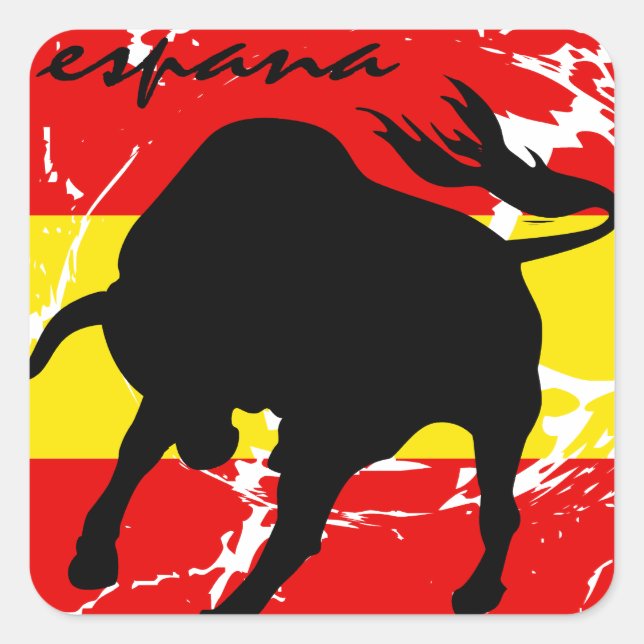 Espana Square Sticker (Front)