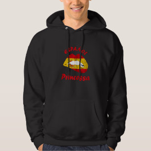 Espanol Princessa Lips Spanish Flag Spanish Pride Hoodie