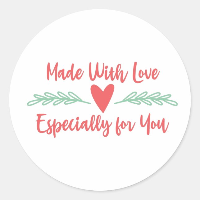 Especially For You Classic Round Sticker (Front)