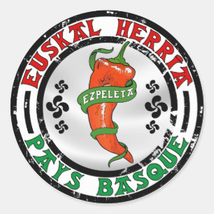 Espelette - Ezpeleta Classic Round Sticker