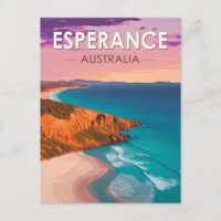 Esperance Australia Travel Art Vintage