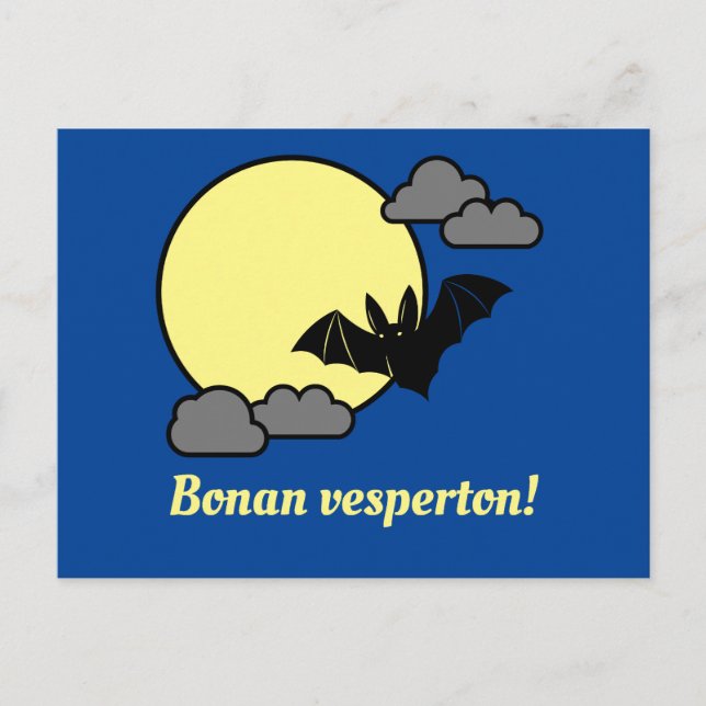 Esperanto: Bonan vesperton! Postcard (Front)