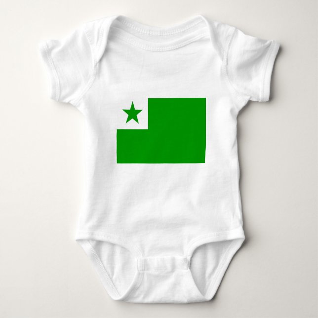 esperanto-Flag Baby Bodysuit (Front)
