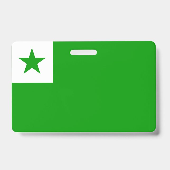 Esperanto flag Badge ID Badge (Front)