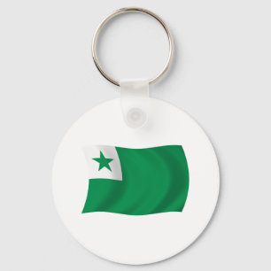 Esperanto Flag Keychain