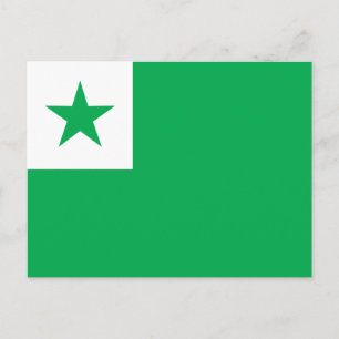 Esperanto flag, postcard