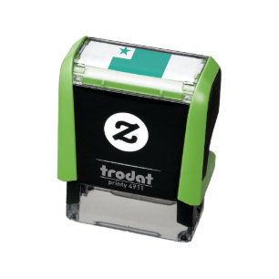 Esperanto flag, self-inking stamp
