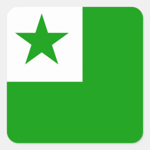 Esperanto Flag Square Sticker