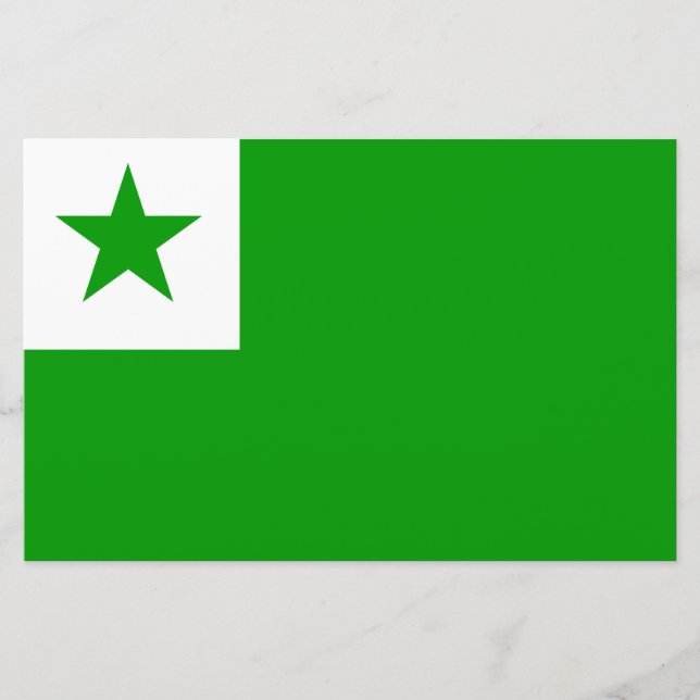 Esperanto Flag Stationery (Front)