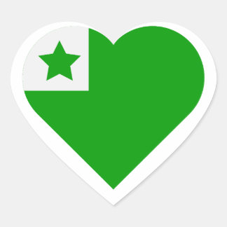 Esperanto heart sticker koro
