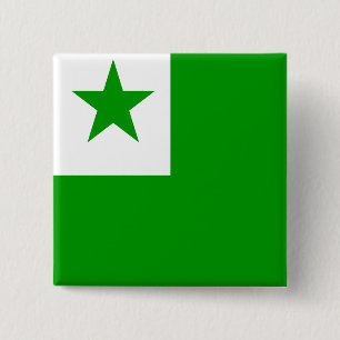 Esperanto High quality Flag 15 Cm Square Badge