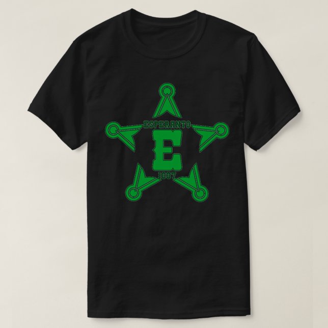 Esperanto is international auxiliary language T-Shirt (Design Front)