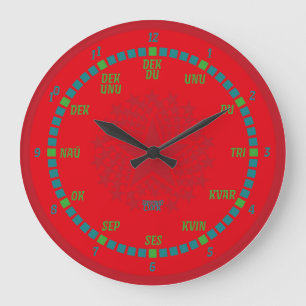 ESPERANTO LANGUAGE BY MASANSER PIXELAT LARGE CLOCK