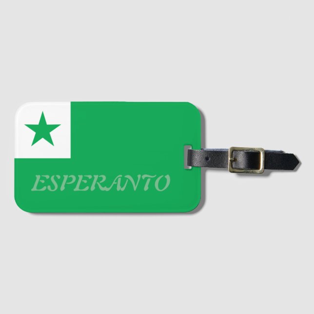 Esperanto Luggage Tag (Front Horizontal)