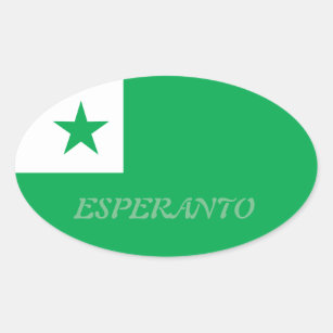 Esperanto Oval Sticker