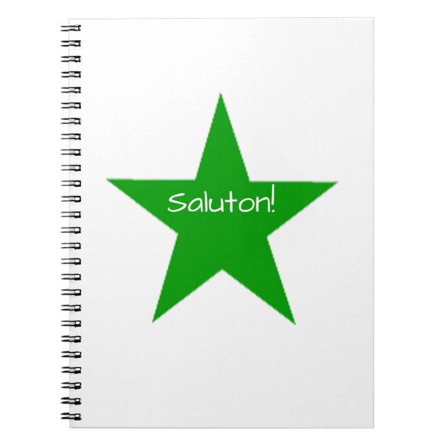 Esperanto: Saluton Notebook (Front)