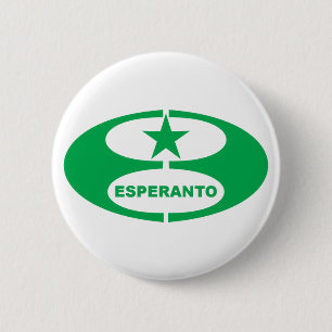 Esperanto symbol, 6 cm round badge