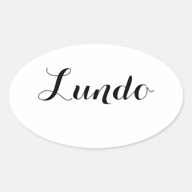 Esperanto Weekdays Stickers - Lundo (Monday) (Front)