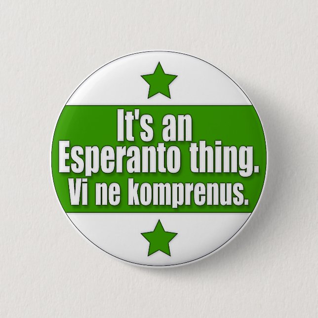 EsperantoThing 6 Cm Round Badge (Front)