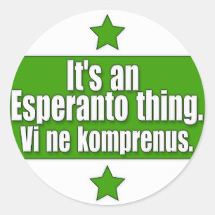 EsperantoThing Classic Round Sticker