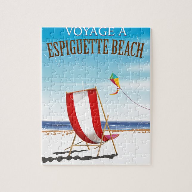 Espiguette Beach France travel poster Jigsaw Puzzle (Vertical)