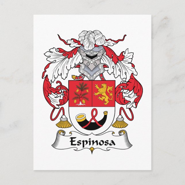 Espinosa Family Crest Postcard (Front)
