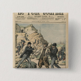 Espionage in France Arrest of an English colonel 15 Cm Square Badge