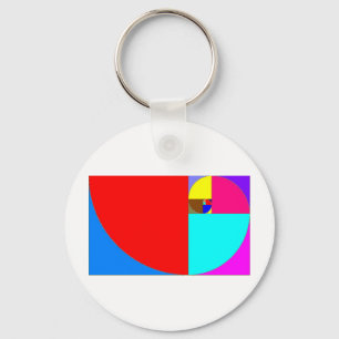 espiral fibonacci key ring