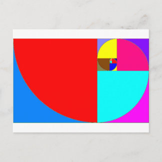 espiral fibonacci postcard
