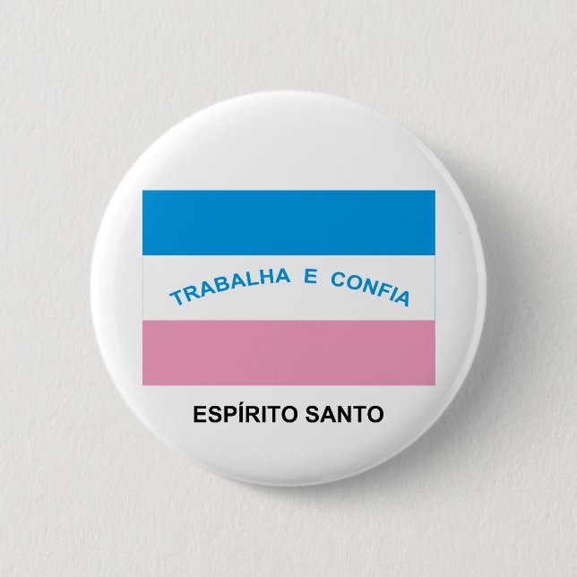 Espírito Santo, Brazil Flag 6 Cm Round Badge (Front)