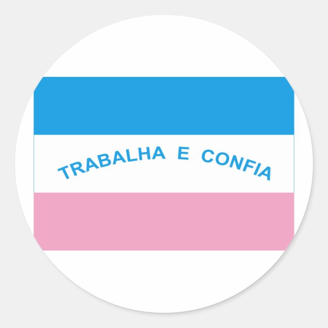 Espírito Santo, Brazil Flag Classic Round Sticker (Front)