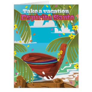Espiritu Santo vacation travel poster.
