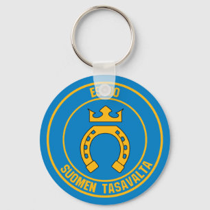 Espoo Round Emblem Key Ring