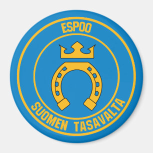 Espoo Round Emblem Magnet