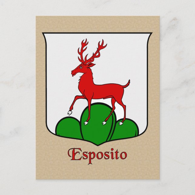 Esposito Family Heraldic Shield Postcard (Front)