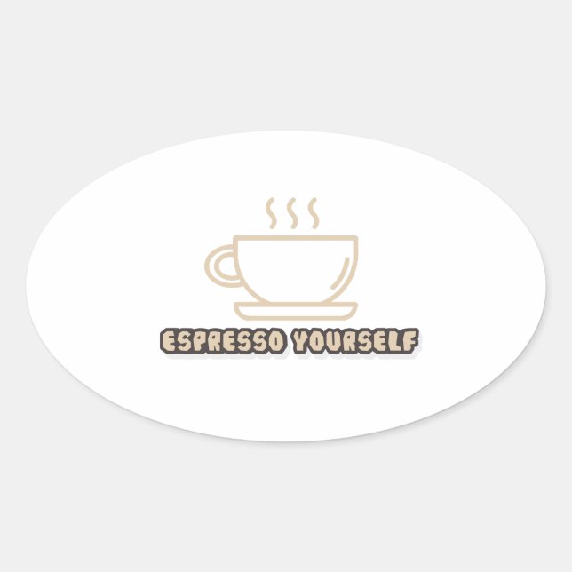 espreso yourself oval sticker (Front)