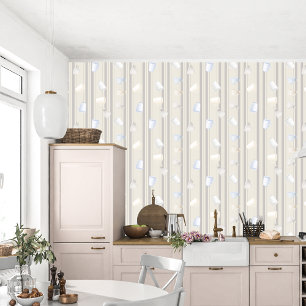 Espresso and Latte Cup Stripes Wallpaper