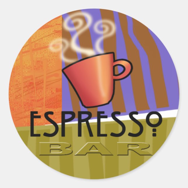 Espresso Bar Fine Art Sticker (Front)