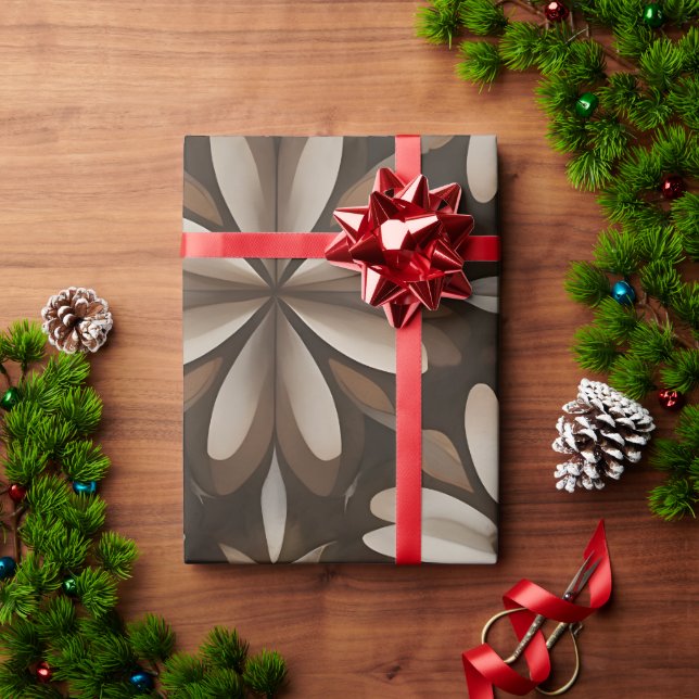 Espresso Bloom Wrapping Paper (Holiday Gift)